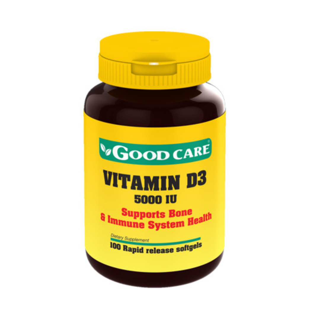 Vitamin D3 5000iu 100 Cap - Good Care