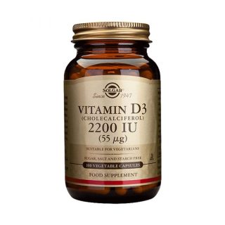 VIT  D3 2200UI 55MCG 100 VCAPS - SOLGAR