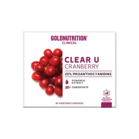 CLEAR-U CRANBERRY 30 CAPS - GOLD NUTRITION | Nutribem