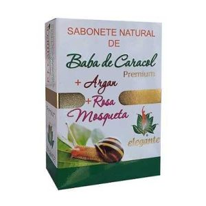 Sabonete Baba de Caracol + Argan + Rosa Mosqueta 140gr - ELEGANTE