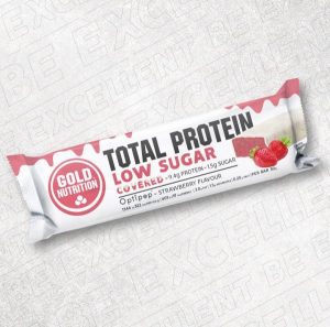 PROTEIN BAR LOW SUGAR COVERED STAWBERRY 30g - GOLD NUTRITION
