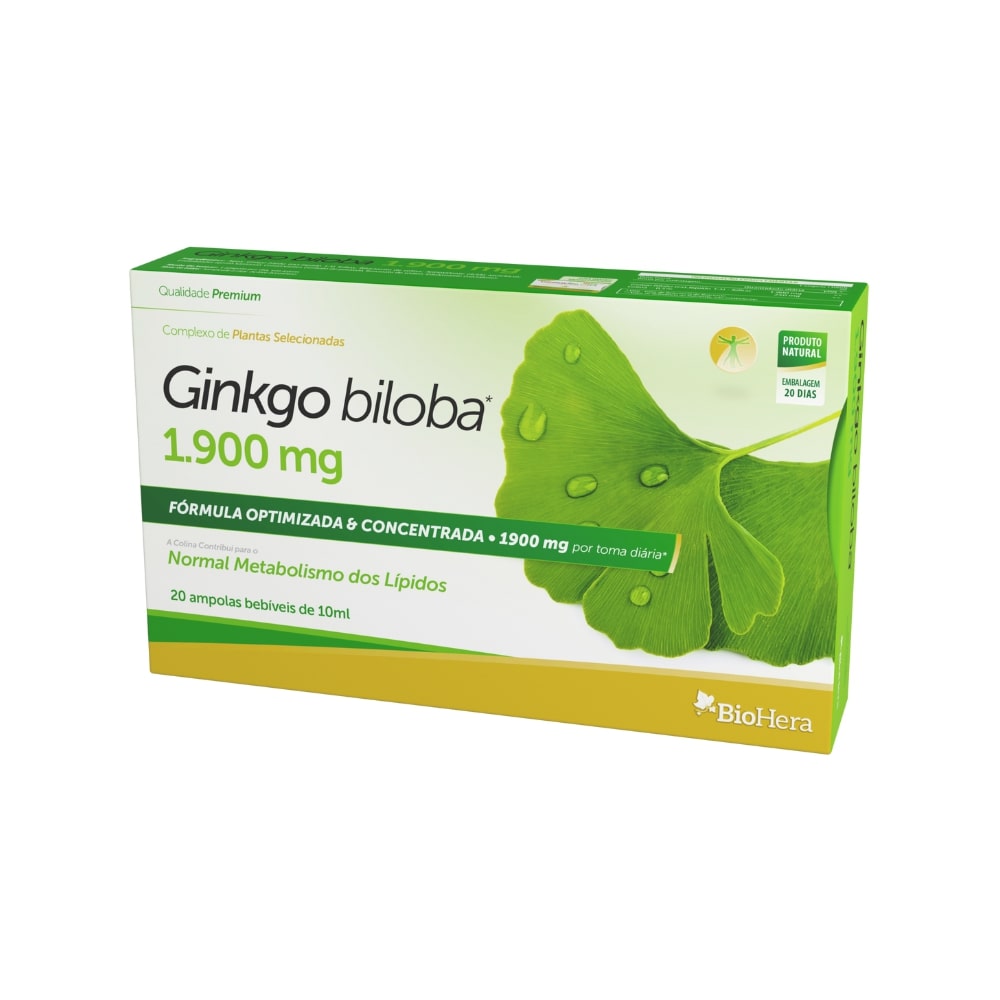 Ginkgo Biloba e Colina 20 amp - Biohera