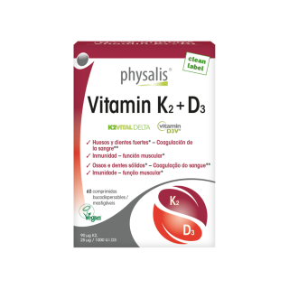 Vitamina K2+D3 60 comp - Physalis