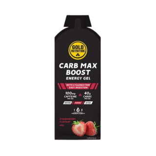 Carb Max Boost Energy Gel Strawberry 60g - Gold Nutrition